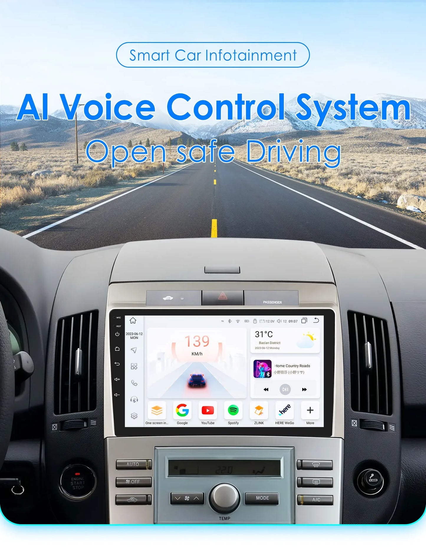 Wireless Carplay Android Auto Car Multimedia Player 9'' Touch Screen for Toyota Corolla Verso AR10 2004 2005 2006 2007 2008 2009