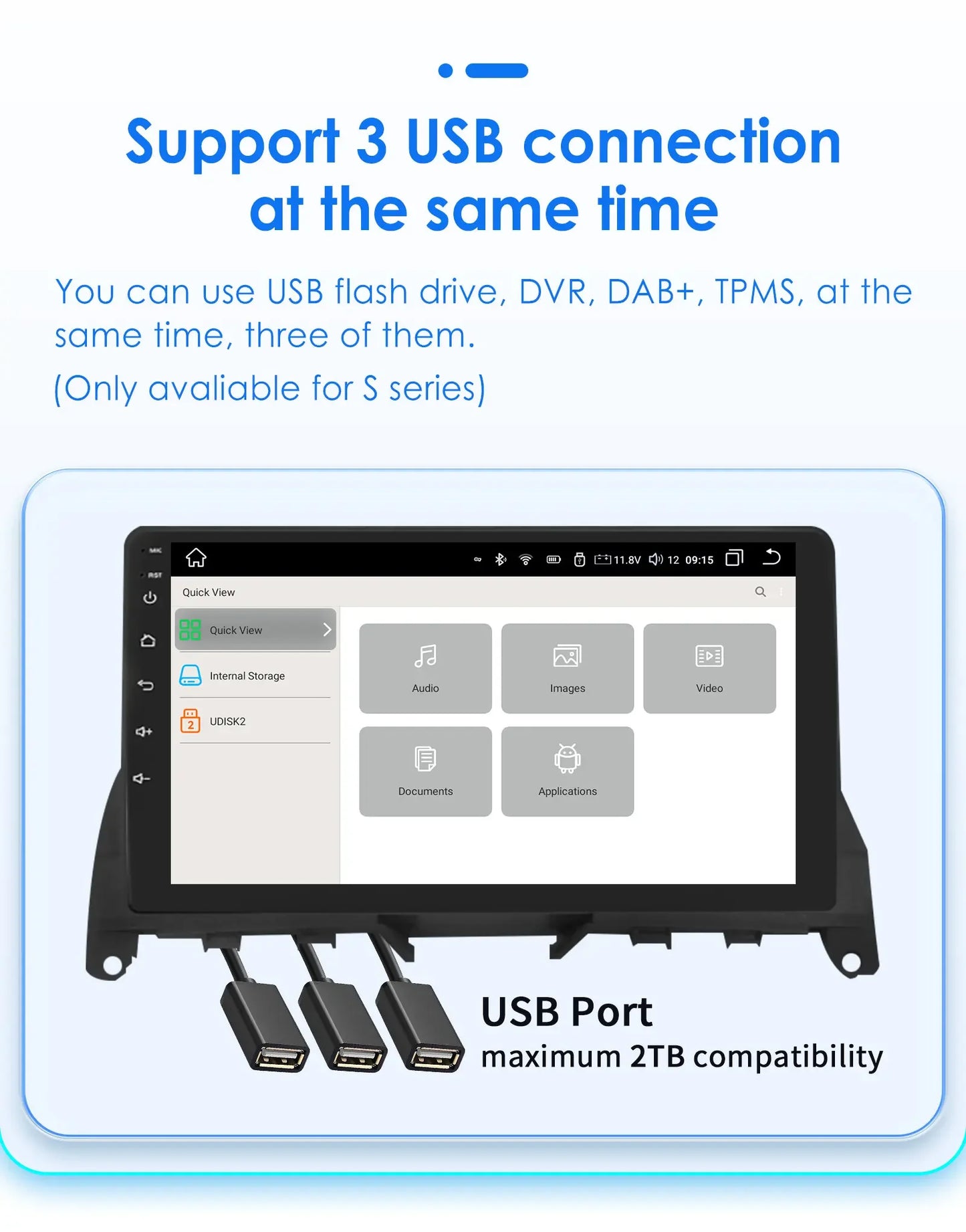 For Mercedes Benz C-Class W204 S204 2007-2010 Android 13 2 Din 9" Car Radio Multimedia Player AutoStereo AI Voice RDS DSP BT SWC