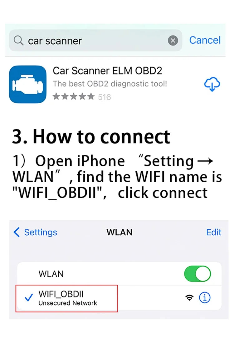 OBD2 WIFI ELM327 V1.5 Scanner Car Code Reader Diagnostic Tool for iPhone IOS /Android Automotive Fault Detector