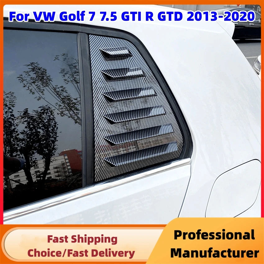 Pair Rear Side Window Trim Spoiler For VW Golf 5 Golf 6 Golf 7 MK5 MK6 MK7 MK7.5 2003-2020 Window Shutter Cover Louver Air Vents