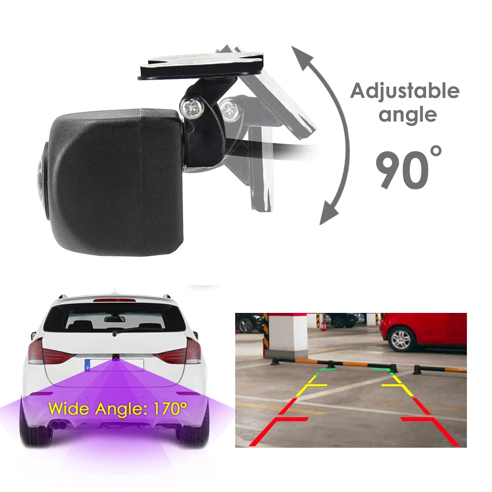 Hizpo 720P 1080P AHD Rear View Camera 140 ° 150 ° 170 ° Wide Angle Waterproof Night Vision Universal Reverse Parking Assistance