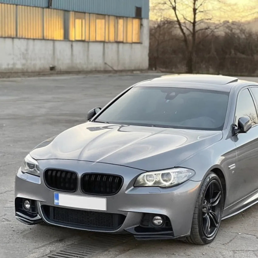 Front Bumper Lip Splitter Spoiler For BMW F10 F11 M Sport 5 Series 520i 530i 2011-2017 1Pair Diffuser Body Kits Tuning