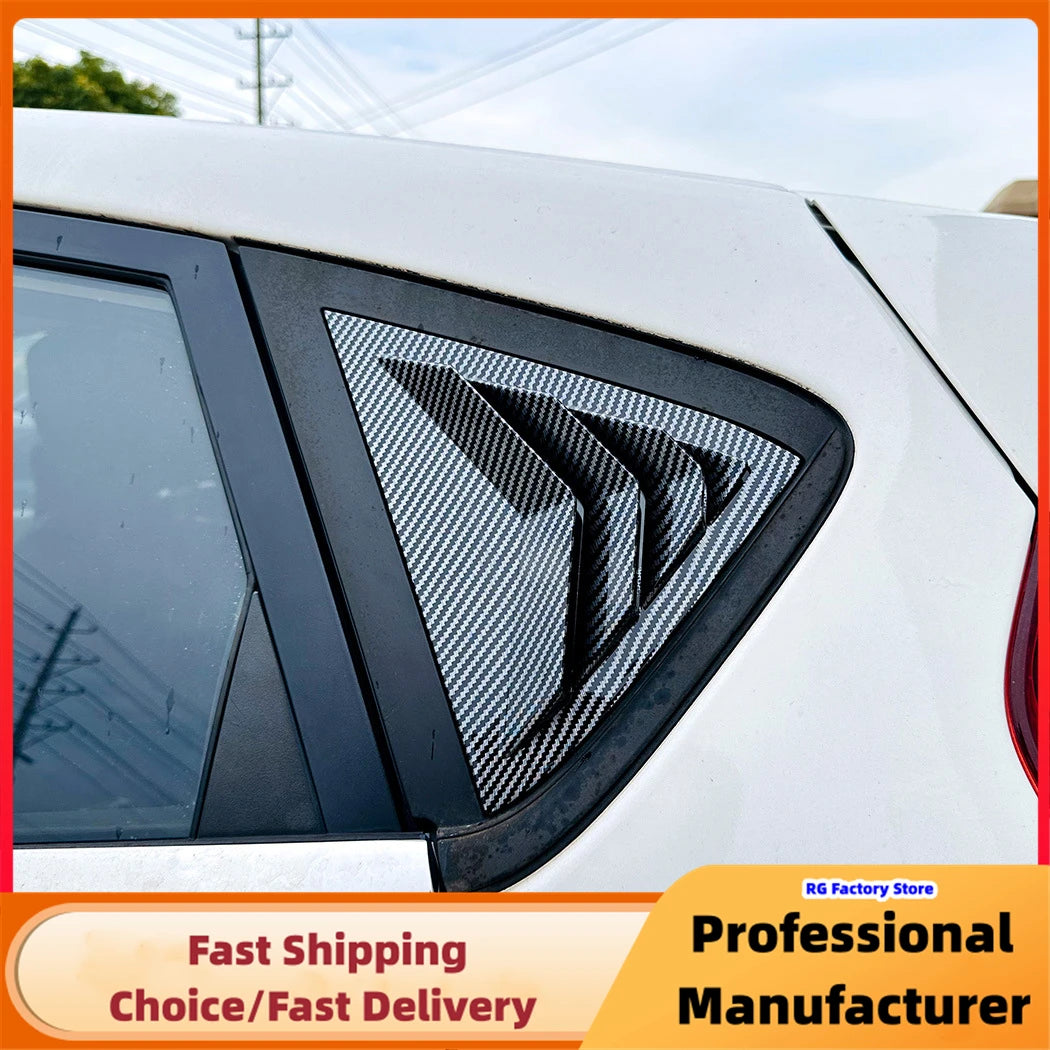 For Ford Fiesta MK7 MK7.5 2008-2017 Rear Side Window Louver Air Vents Cover Spoiler Car Side Window Decoration Cover