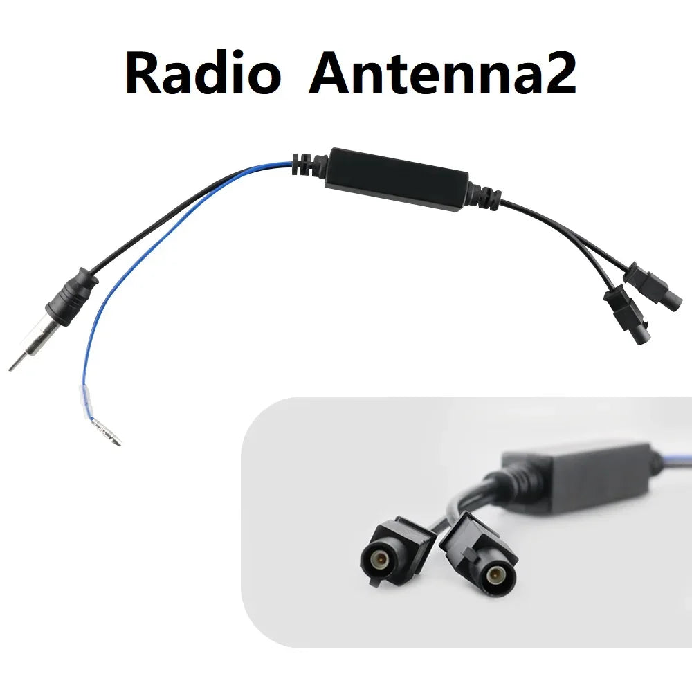 Aftermarket Radio Aerial Adaptor Cable Y-Antenna Adaptor Double Fakra Plug Cable for Audi VW Skoda Seat Car Multimedia Player