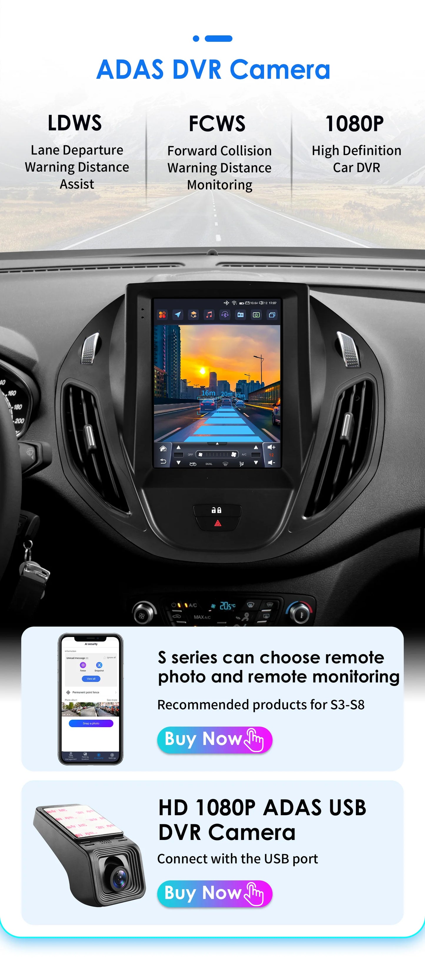 9.7Inch Radio Car Multimedia for Ford B-Max 2012-2018 Transit/ Tourneo Courier 2013-2021 Transit/ Tourneo (High Configuration)