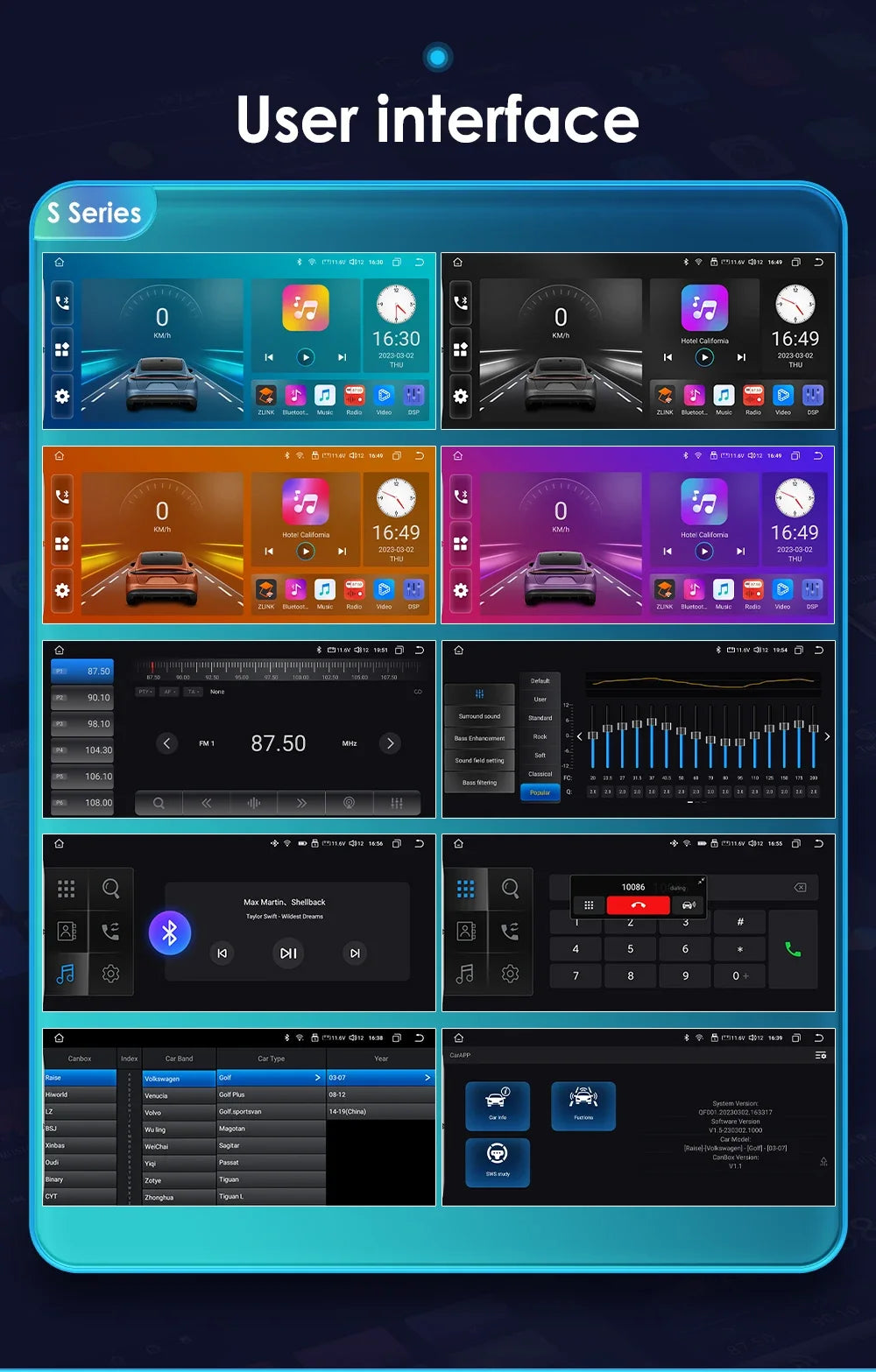 10.33" 2 Din Car Radio for Ford Focus Mk2 Carplay Android 13 Multimedia Video Player GPS Navigation Bluetooth Touch Screen RDS
