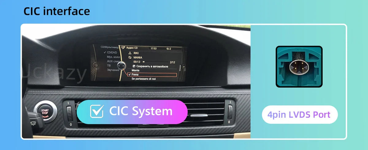 Uckazy AutoRadio Android 14 For BMW Series 5/3 E60 E61 E62 E63 E90 E91 Multimedia CIC CCC GPS Navigation Head Unit Stereo Audio Screen