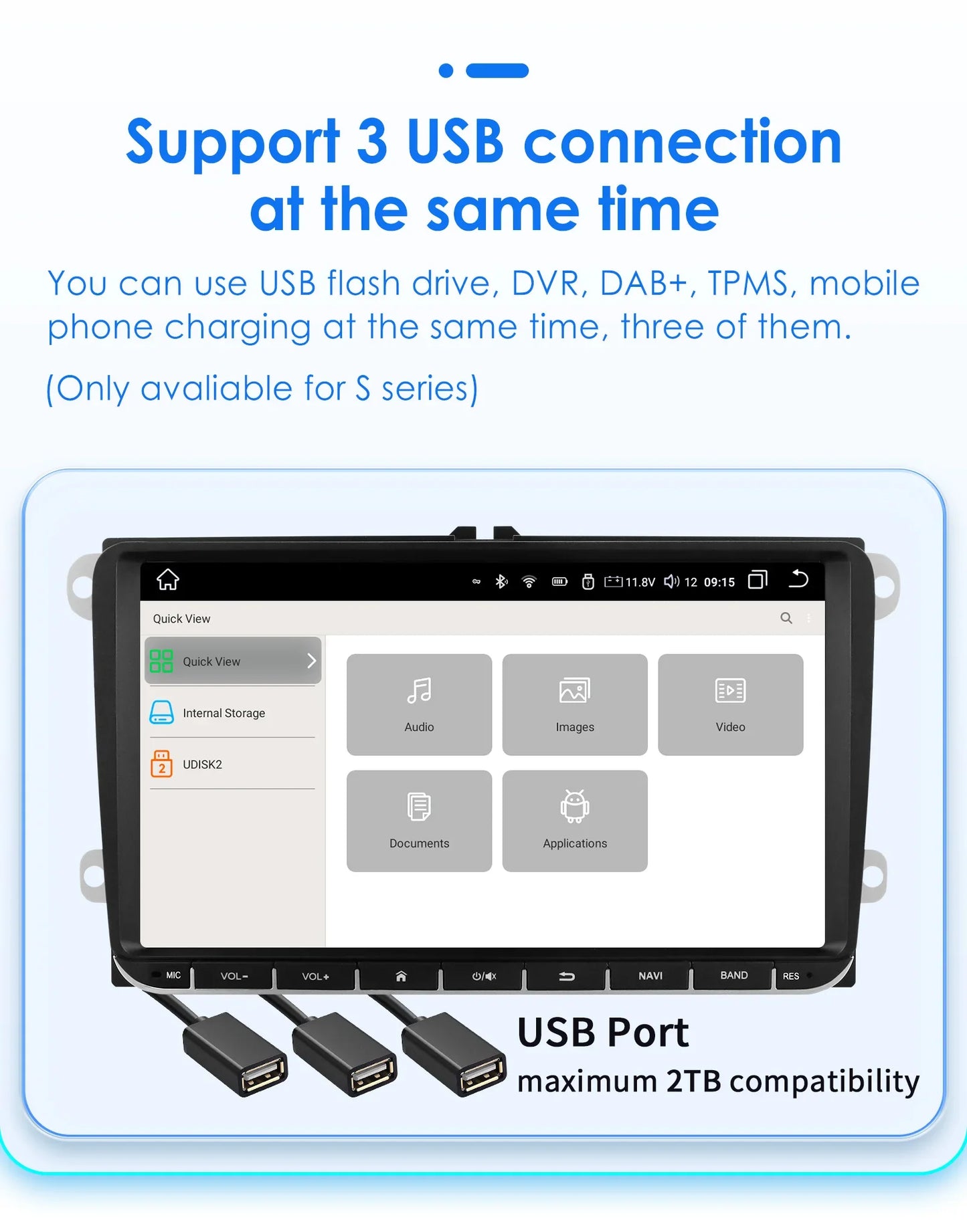 9" Radio 2din Android 14 Auto Carplay Car Multimedia Player for VW Volkswagen Golf Polo Tiguan Passat B7 B6 SEAT Leon 4G RDS BT