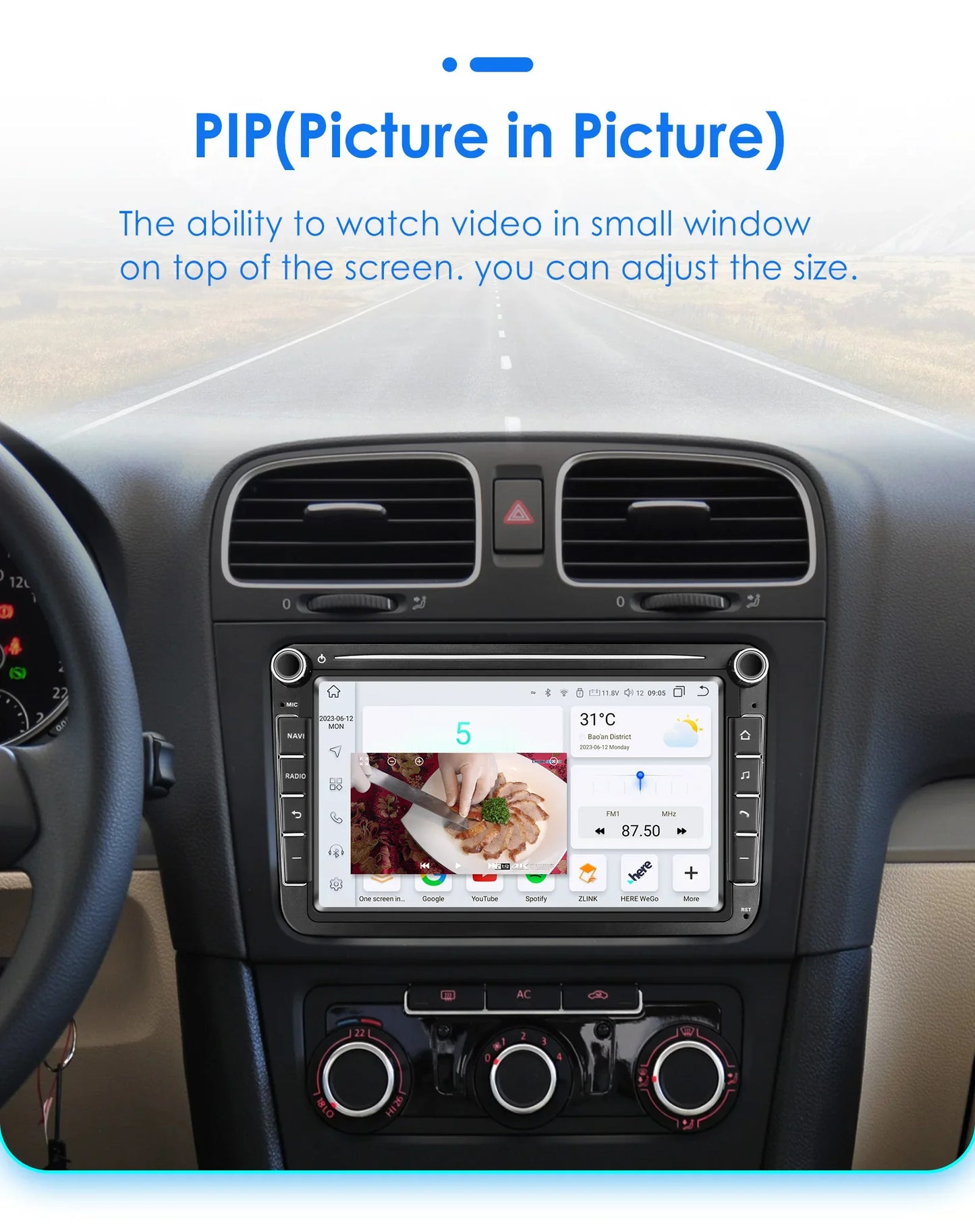 8" 2 Din Multimedia Player for Volkswagen Golf 5 Transporter VW Passat B6 Polo Jetta Skoda Seat Android 13 Carplay Car Radio GPS