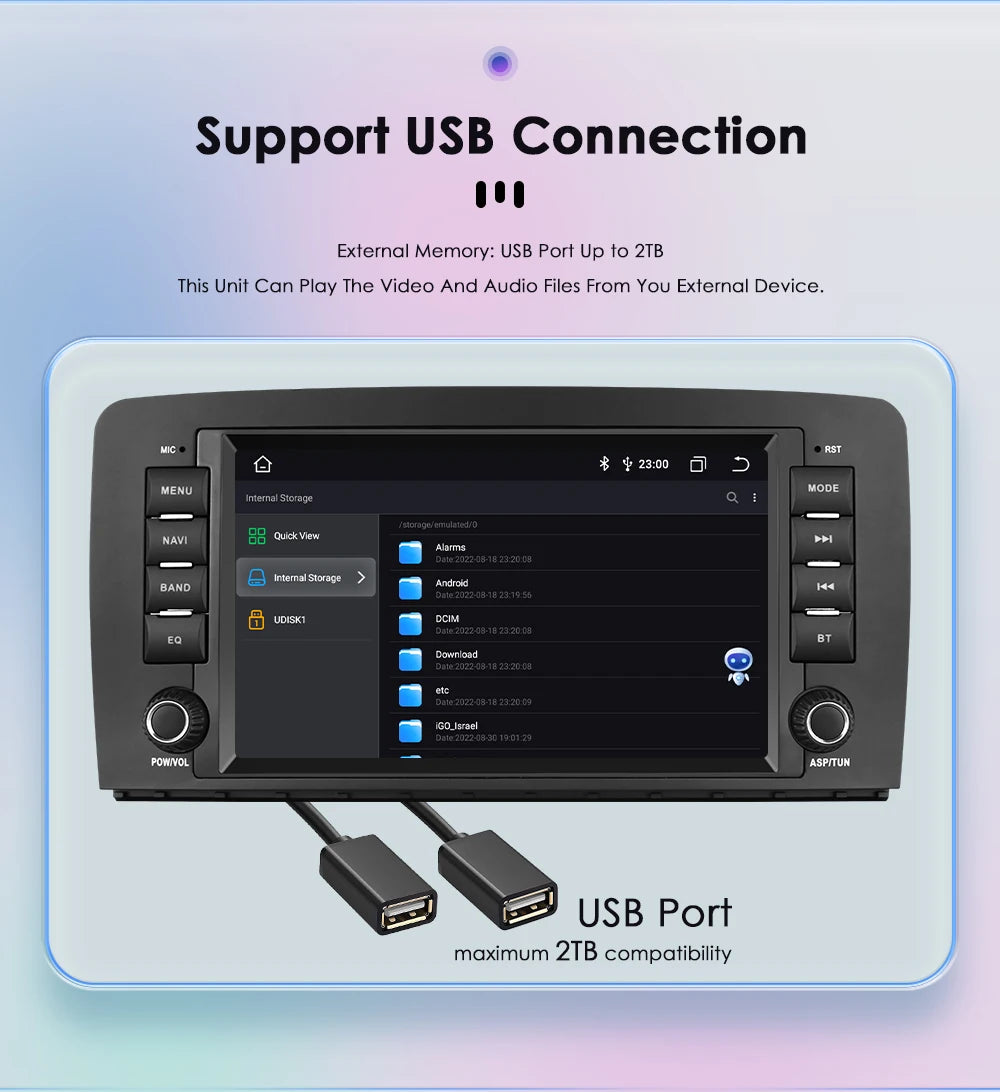 8" Android 14 Car Multimedia Player Wireless Carplay Android Auto for Mercedes Benz R-Class W251 R300 R280 R320 R350 2006-2012