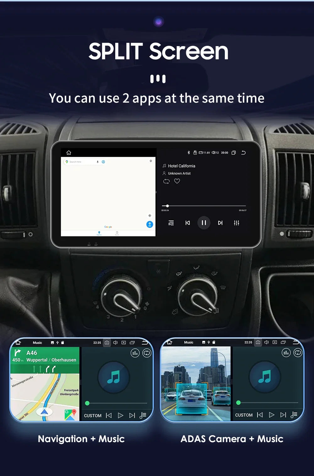 10.33" Car Intelligent System Android for Fiat Ducato 3 Citroen Jumper Peugeot Boxer 2 2006-2022 Radio Multimedia GPS Carplay 4G