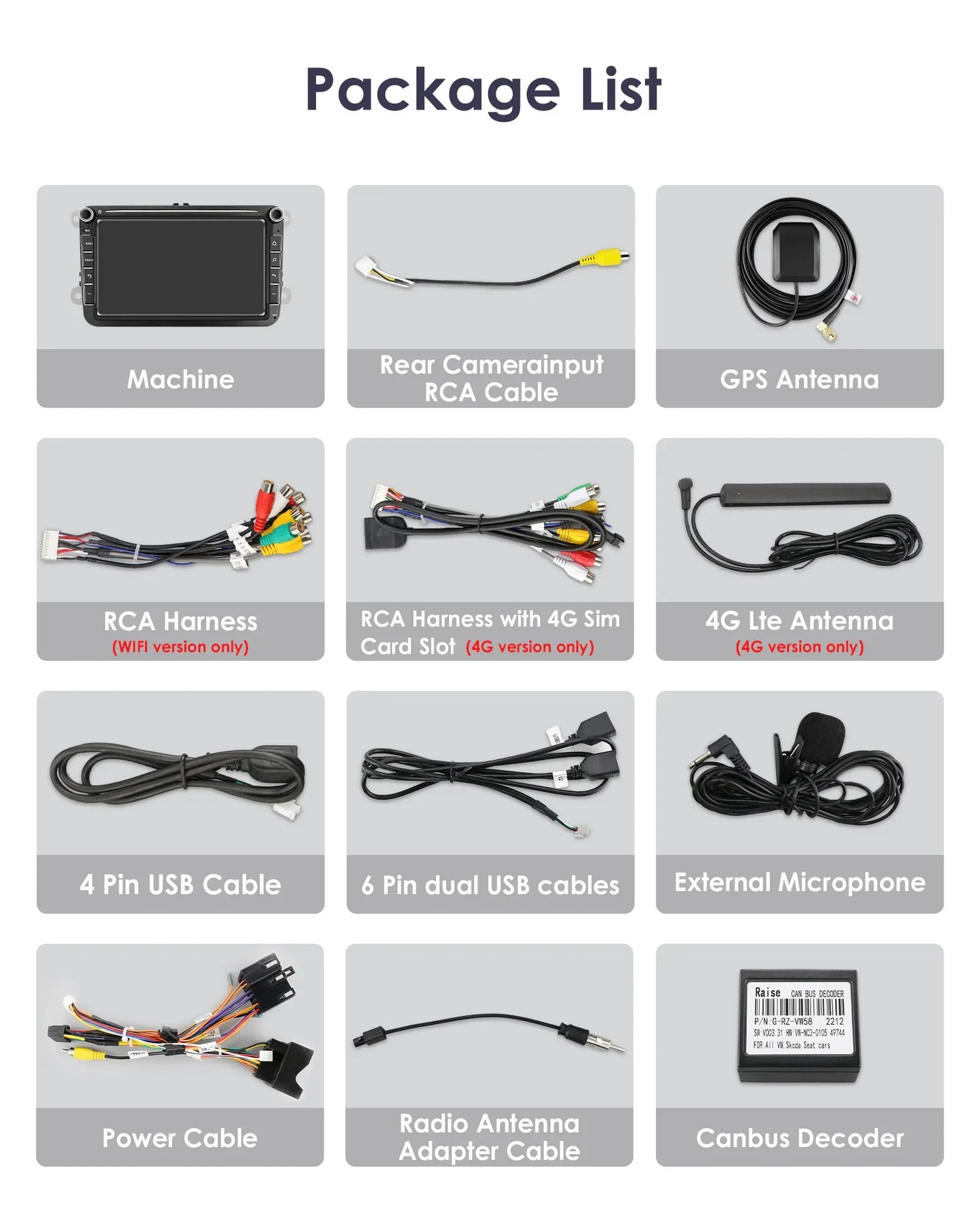 8" 2 Din Multimedia Player for Volkswagen Golf 5 Transporter VW Passat B6 Polo Jetta Skoda Seat Android 13 Carplay Car Radio GPS