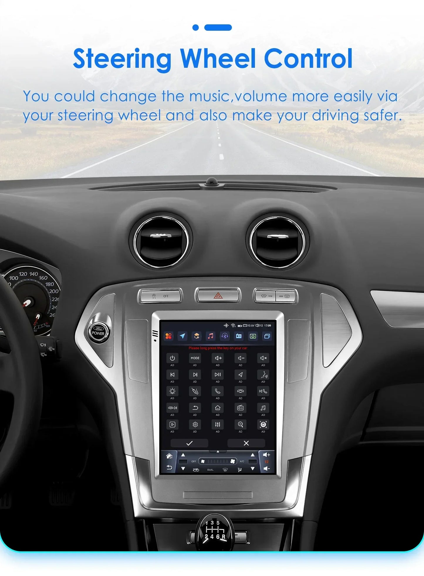 Android 13 Wireless Carplay GPS for Ford Mondeo MK4 Galaxy 2007 - 2010 9.7" Car Multimedia Player 4G DSP BT RDS 2 Din Stereo SWC
