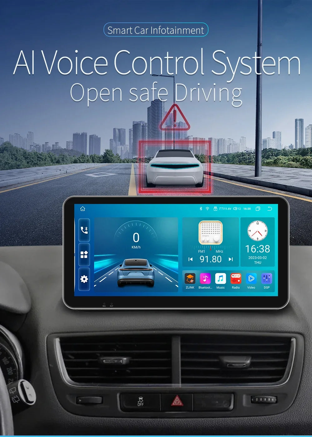 10.33" Wireless Carplay Screen for Opel Mokka 1 2012-2016 Android13 Auto Radio Car Multimedia Player GPS Bluetooth Stereo NO DVD