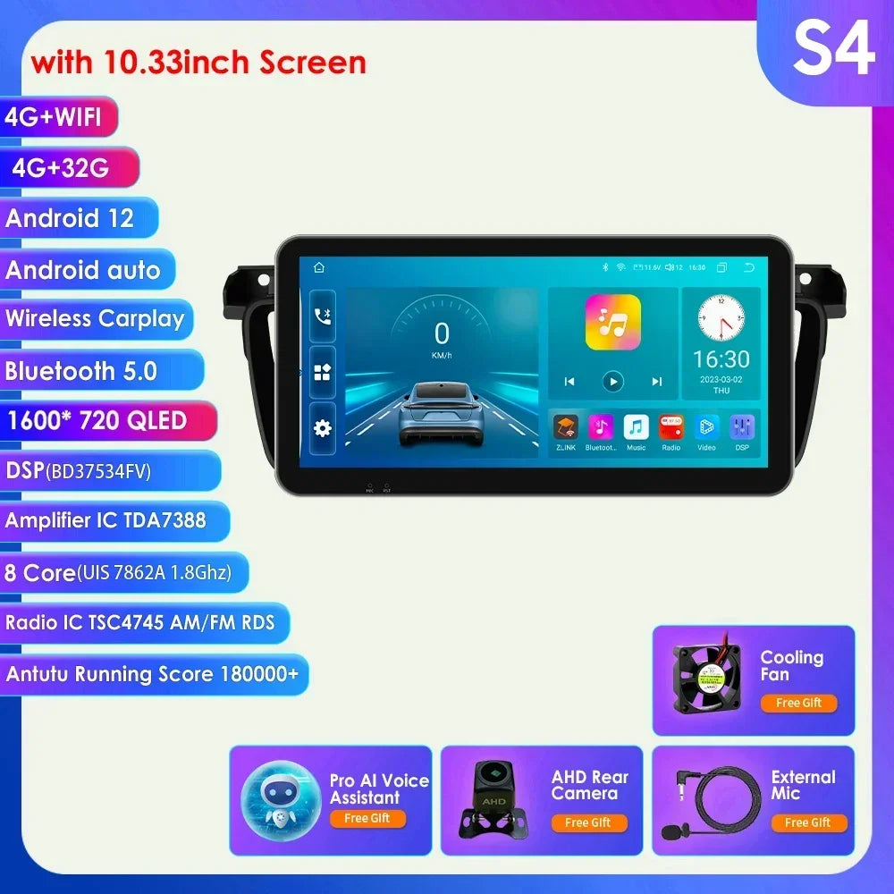 8G+128G for Peugeot 508 508SW 2011 - 2018 10.33'' Andorid 13 Auto Radio 2 Din Car Multimedia Player Carplay Screen GPS BT No DVD