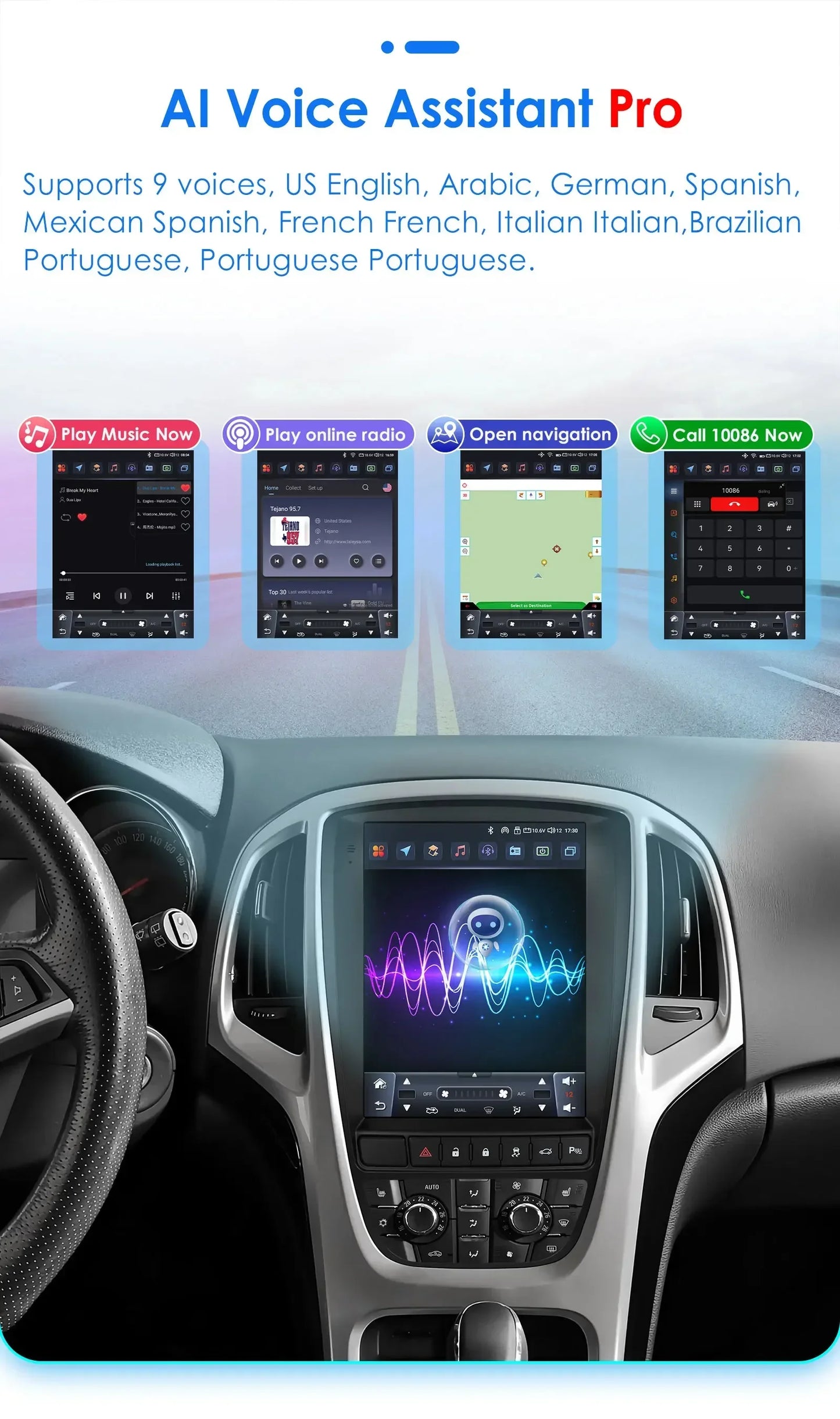 Android 14 Wireless Carplay GPS Navi Stereo for Opel Astra J Buick Verano 2009-2015 9.7" Car Radio Multimedia Player 4G BT 2 Din