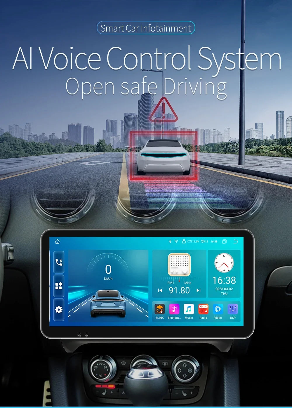 10.33" Wireless Carplay Android 13 Auto 8G+128G Car Radio Multimedia Player for AUDI TT MK2 8J 2006 2007-2014 GPS Navigation RDS