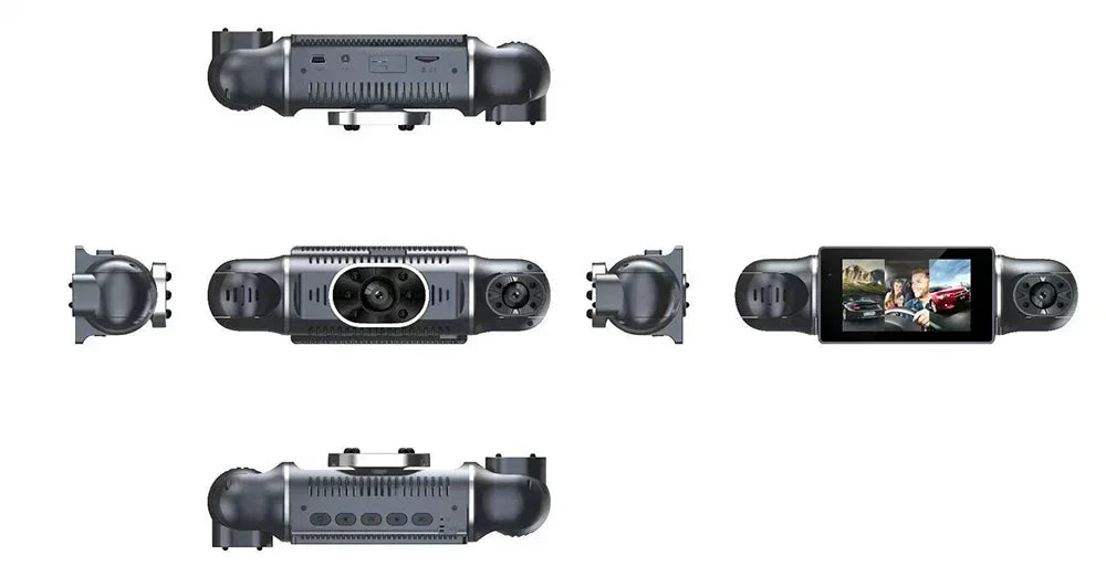 4 Channel 1080P Dash Cam for Cars WIFI GPS 360° Video Recorder Rear View Camera Car DVR 24H Hardware Kit  Assecories
