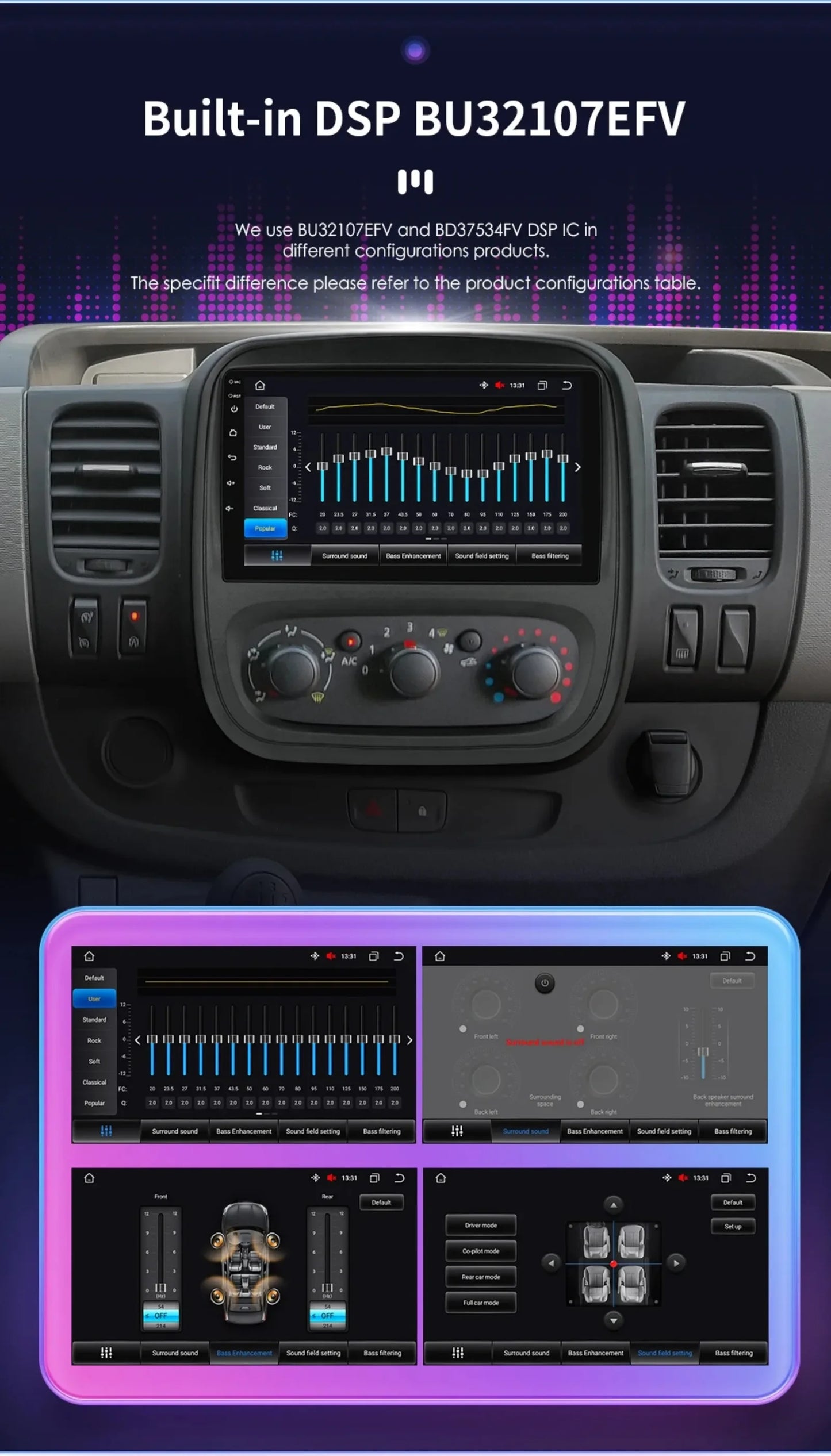 9" Wireless Carplay Android Auto Car Radio for Renault Trafic 3 Opel Vivaro B Multimedia Player GPS Navigation Stereo RDS DSP 4G