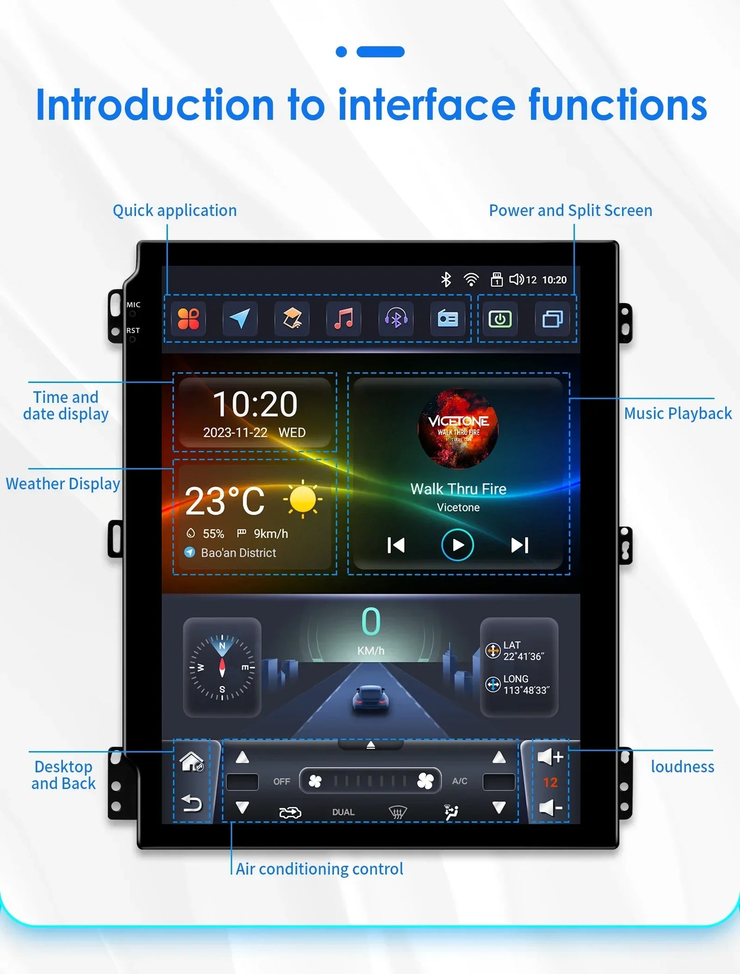 Android 13 Wireless Carplay GPS Stereo for Ford Focus 3 MK 3 2011-2019 2 Din 9.7" Car Radio Multimedia Player 4G Touch Screen BT
