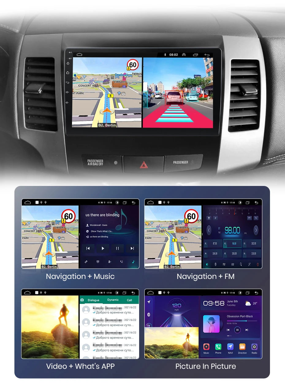 Junsun AI Wireless CarPlay Android Auto Car Radio For Mitsubishi Outlander xl 2 2005 2006-2011 4G GPS Smart Intelligent Systems