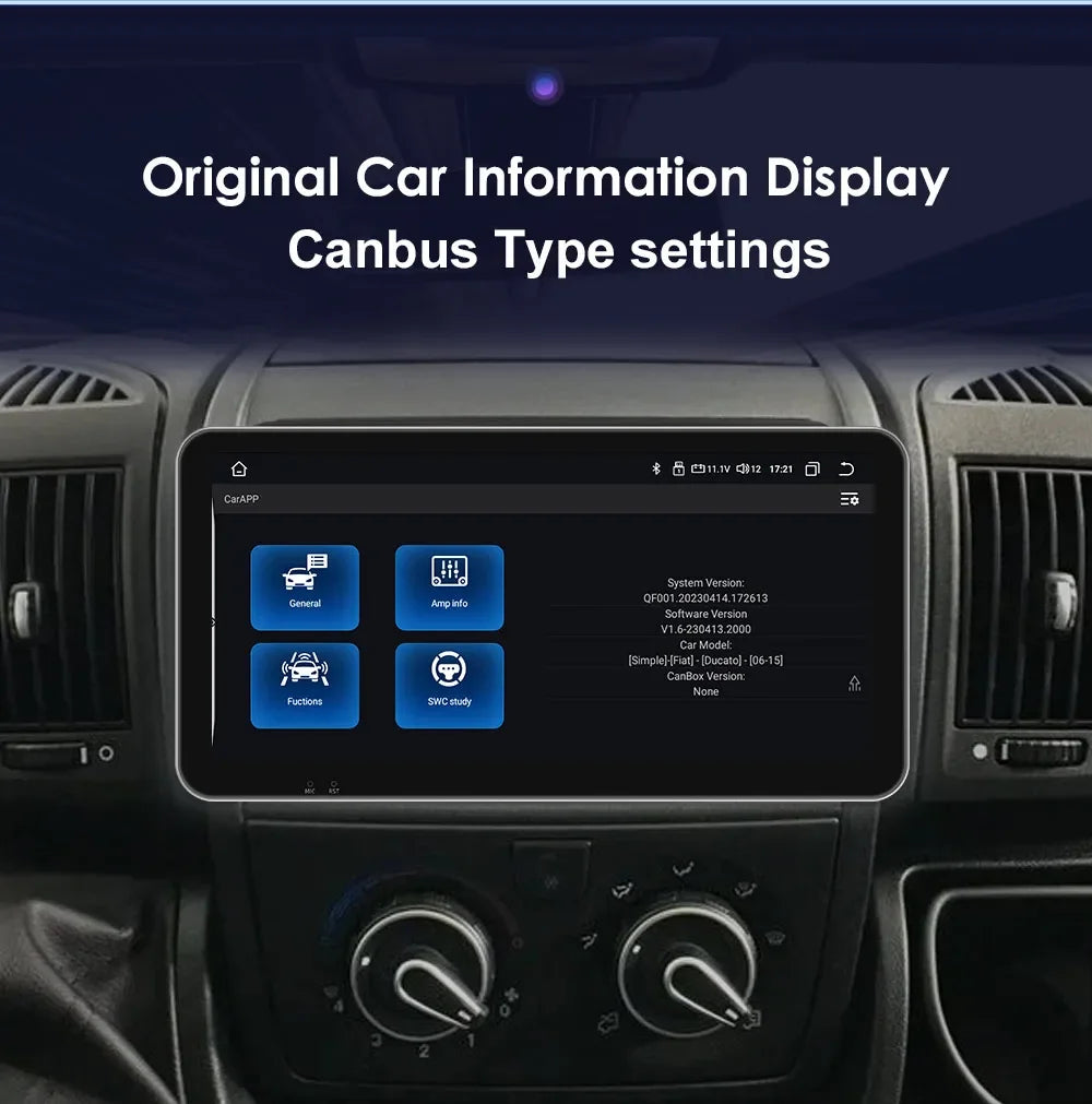 10.33" Car Intelligent System Android for Fiat Ducato 3 Citroen Jumper Peugeot Boxer 2 2006-2022 Radio Multimedia GPS Carplay 4G
