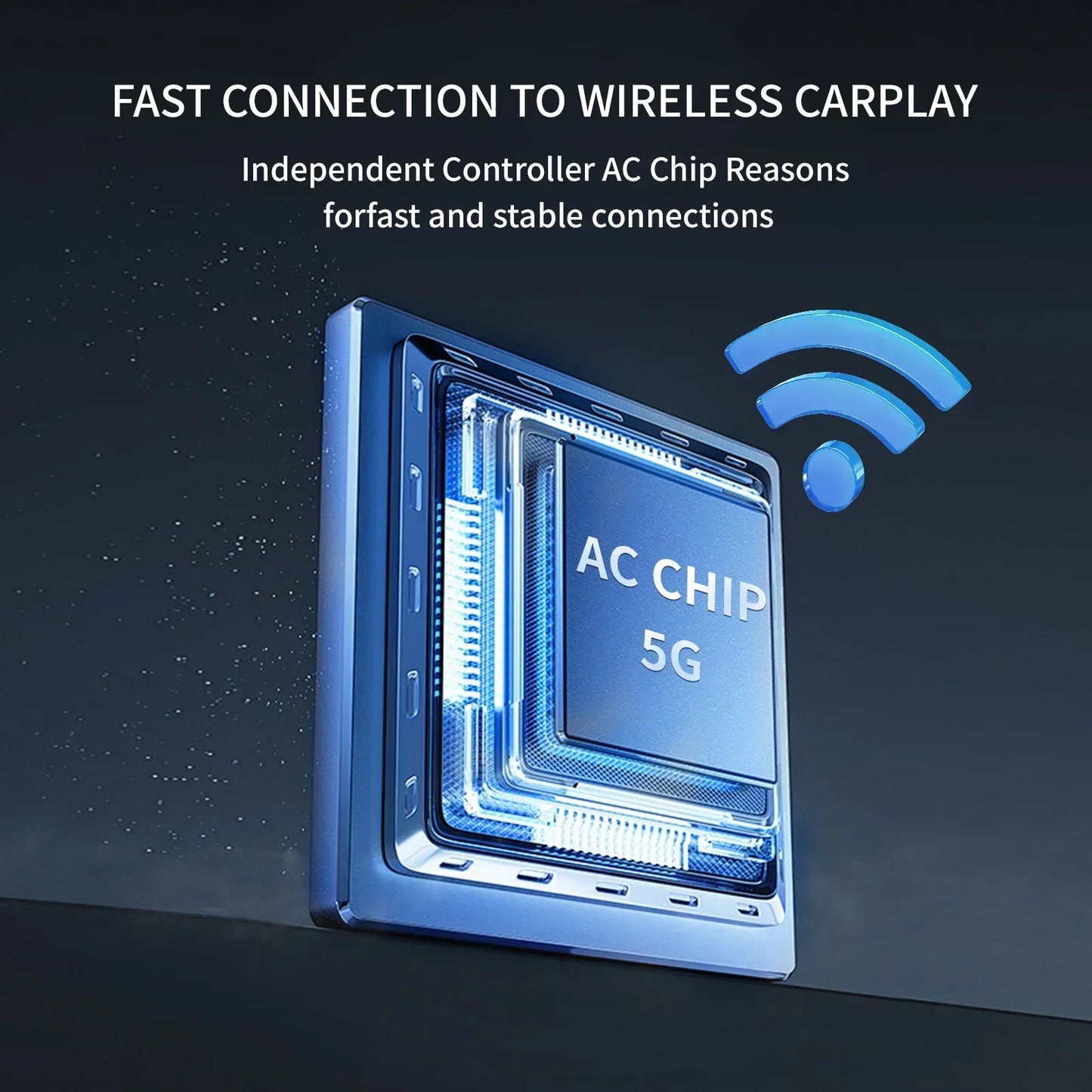 New 2-in-1 360 Degree Wireless Adapter CarPlay Android AUTO Car Dongle USB Smart Mini Box Plug & Play WiFi Fast Connectivity