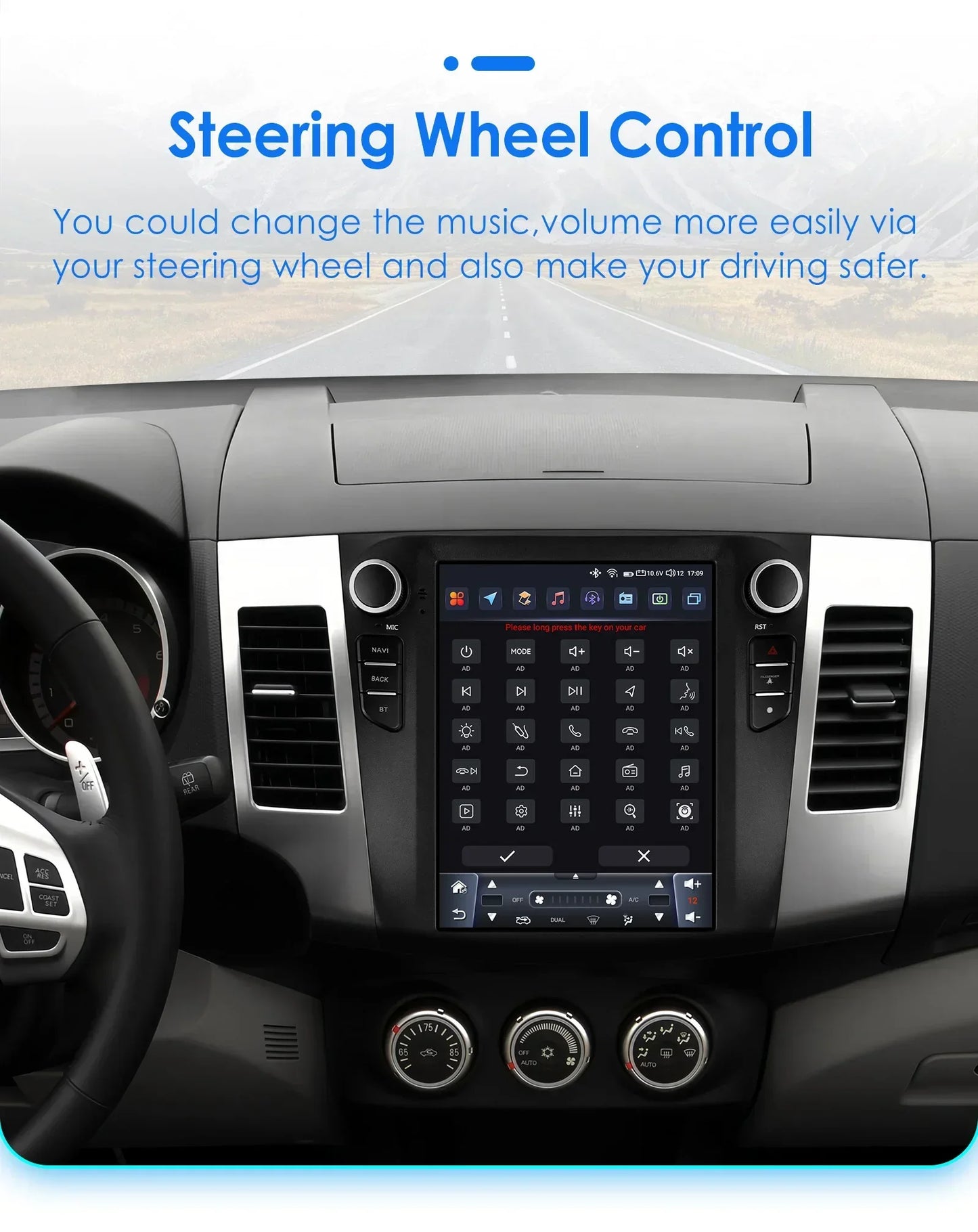 Android 13 Wireless Carplay GPS Stereo for Mitsubishi Outlander XI 2 2008 - 2011 9.7" Car Radio Multimedia Player 4G BT DSP 2din