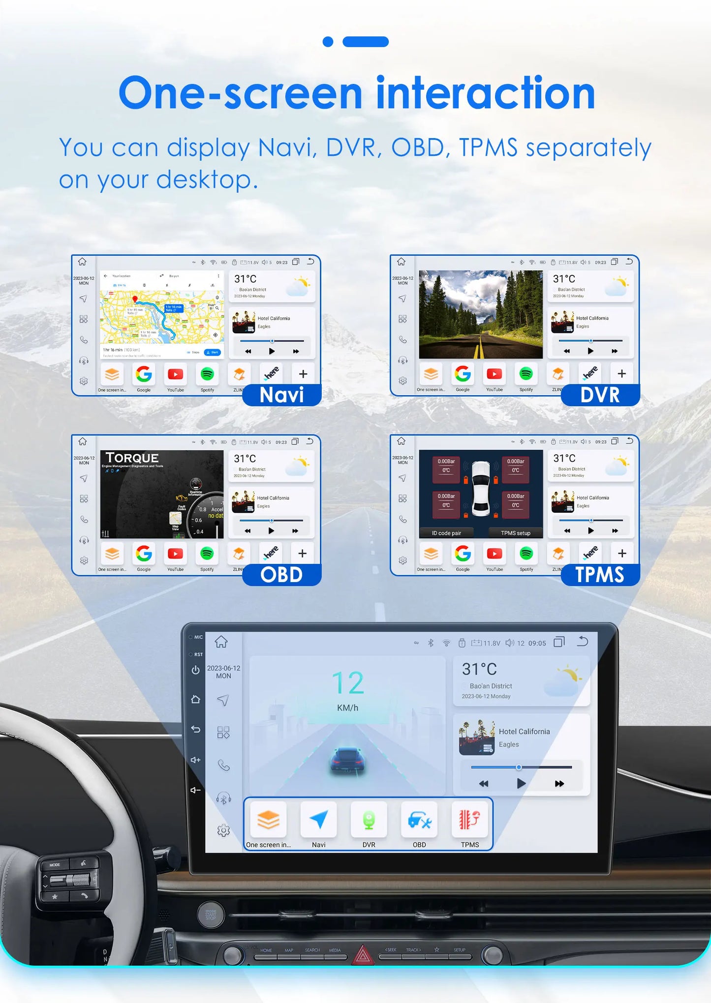 7 Inch Wireless Carplay Android Auto Android 14 Radio Car Multimedia for VW Golf 4 Passat POLO Transport T5 Multivan Seat Jetta