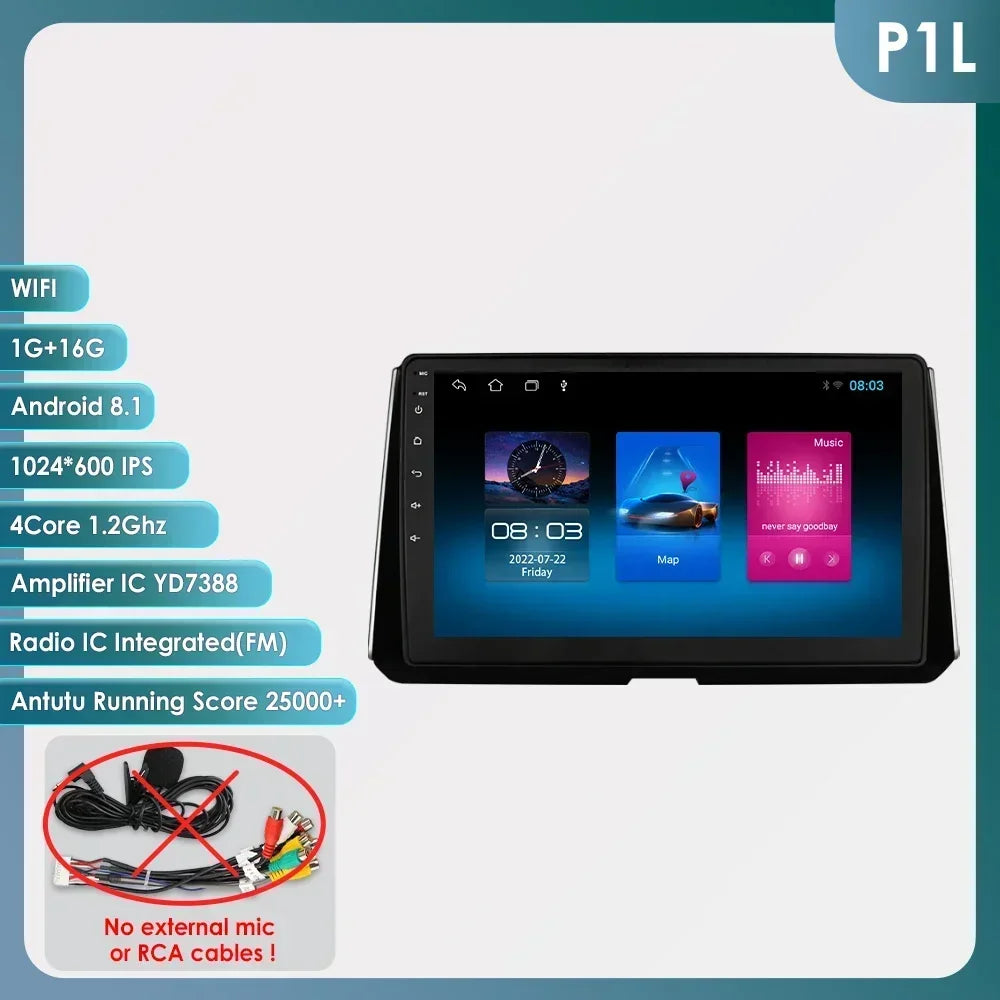 Wireless Carplay for Toyota Corolla 12 2018-2021 Android Autoradio 2 Din Car Radio Multimedia Player BT Navigation GPS Stereo 4G