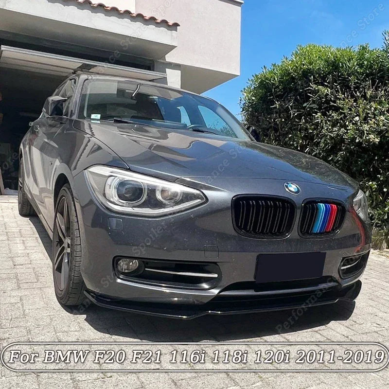 For BMW F20 F21 116i 118i 120i Car Front Bumper Lip Body Kit Spoiler Splitter PP Bumper Canard Lip Splitter 1 Series 2011-2019