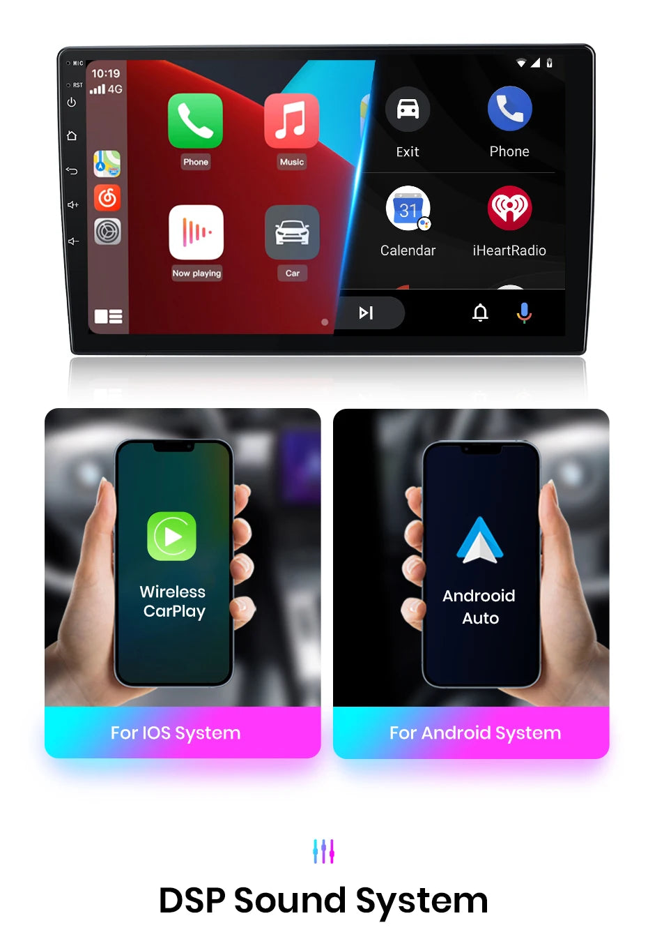 Junsun Android wireless CarPlay Auto Car Radio For Volkswagen Passat B6 B7 CC 2010-2015 Intelligent Systems DSP GPS FM BT SWC