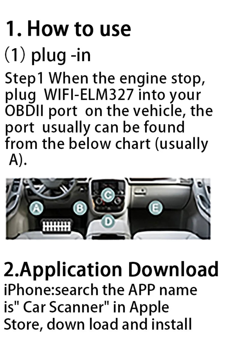 OBD2 WIFI ELM327 V1.5 Scanner Car Code Reader Diagnostic Tool for iPhone IOS /Android Automotive Fault Detector