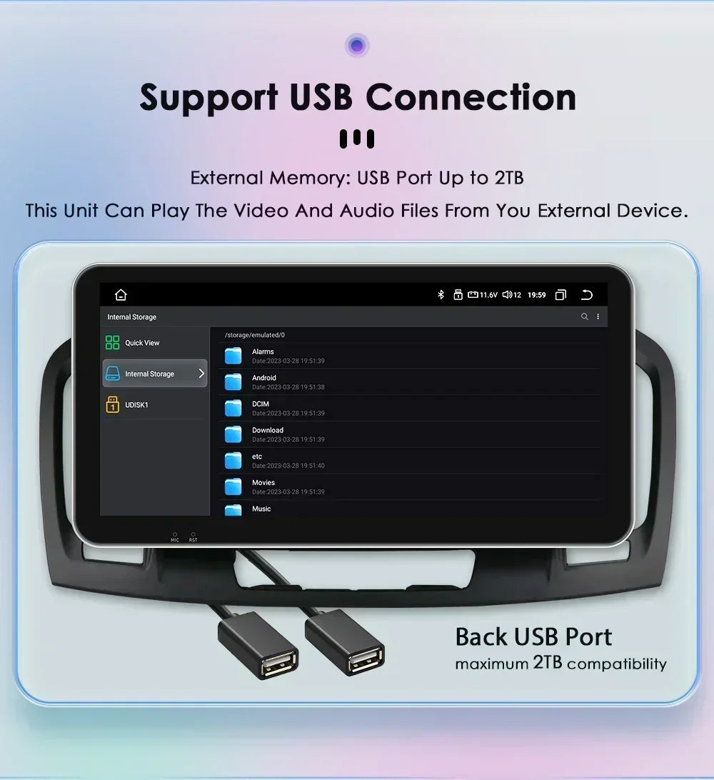 10.33" 2 Din Android 13 Car Radio Multimedia Video Player for Buick Regal Opel Insignia 2009 -2013 Navigation GPS Carplay Screen