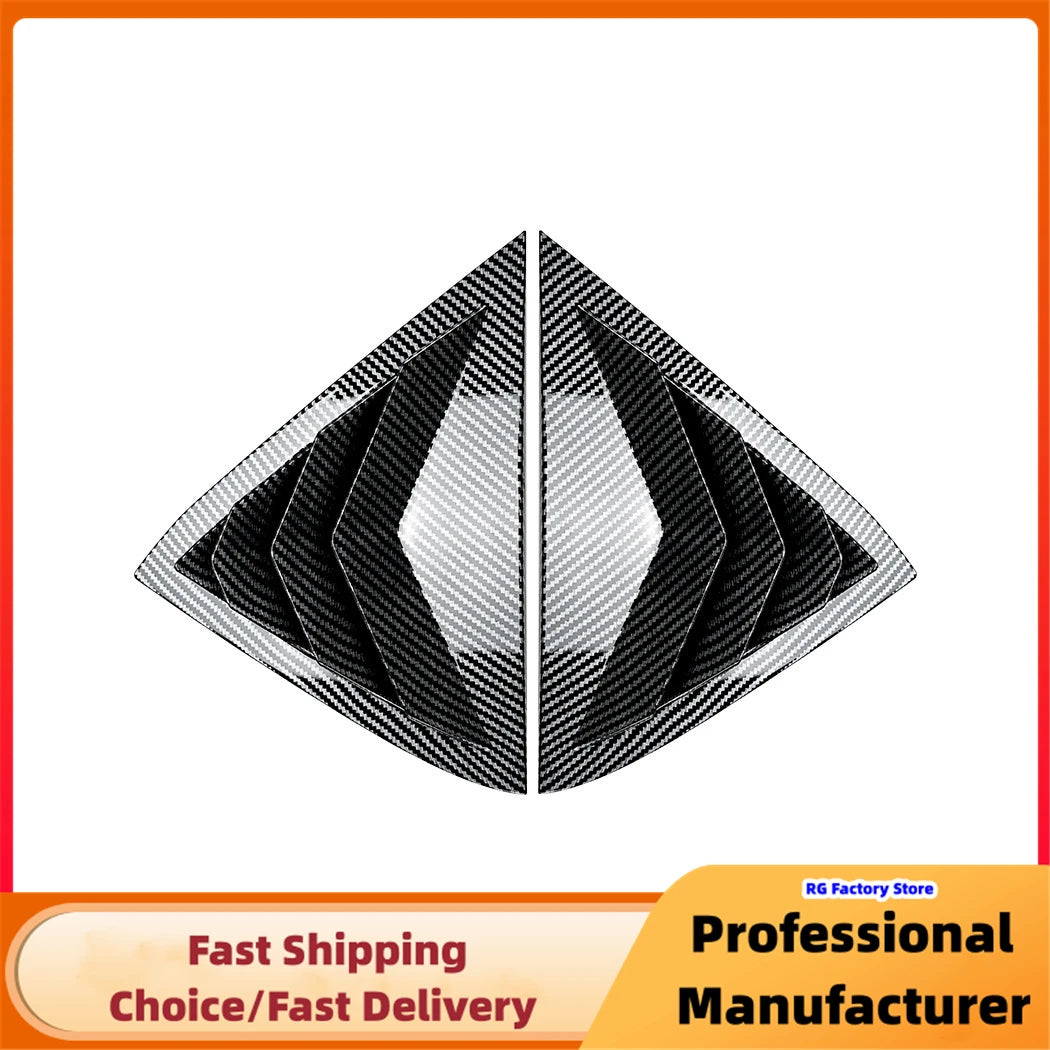 For Ford Fiesta MK7 MK7.5 2008-2017 Rear Side Window Louver Air Vents Cover Spoiler Car Side Window Decoration Cover
