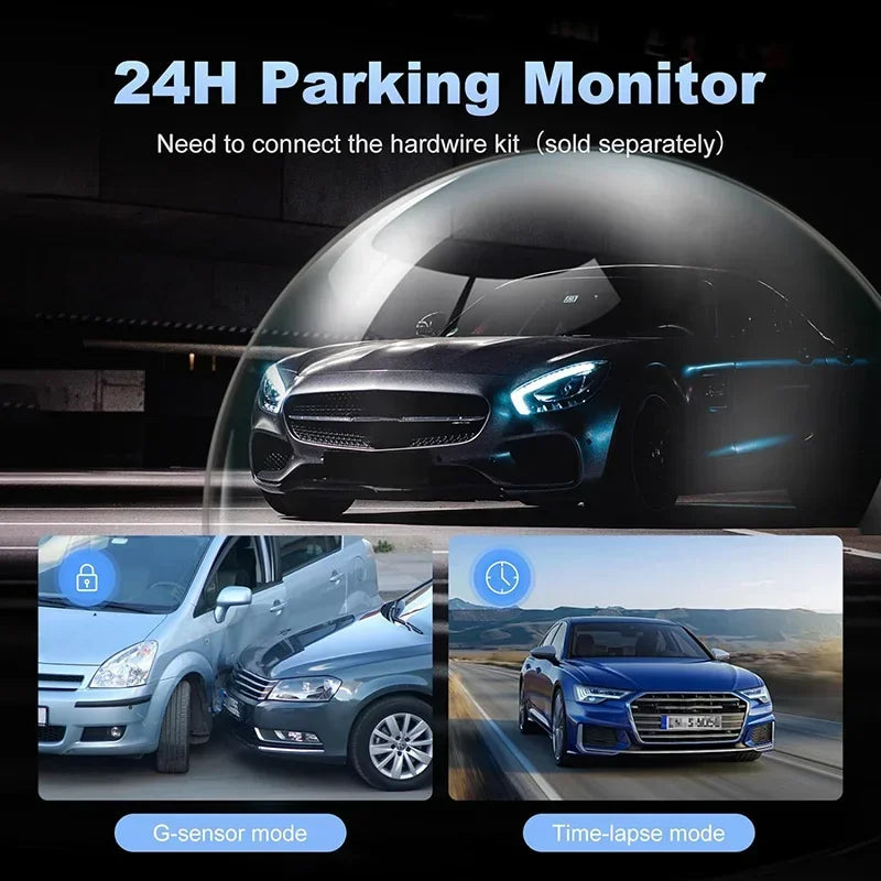 4 Channel 1080P Dash Cam for Cars WIFI GPS 360° Video Recorder Rear View Camera Car DVR 24H Hardware Kit  Assecories