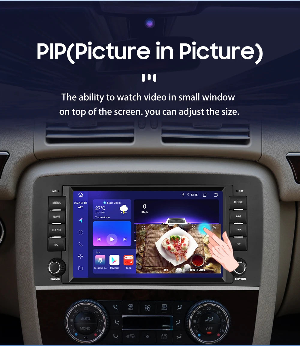 8" Android 14 Car Multimedia Player Wireless Carplay Android Auto for Mercedes Benz R-Class W251 R300 R280 R320 R350 2006-2012