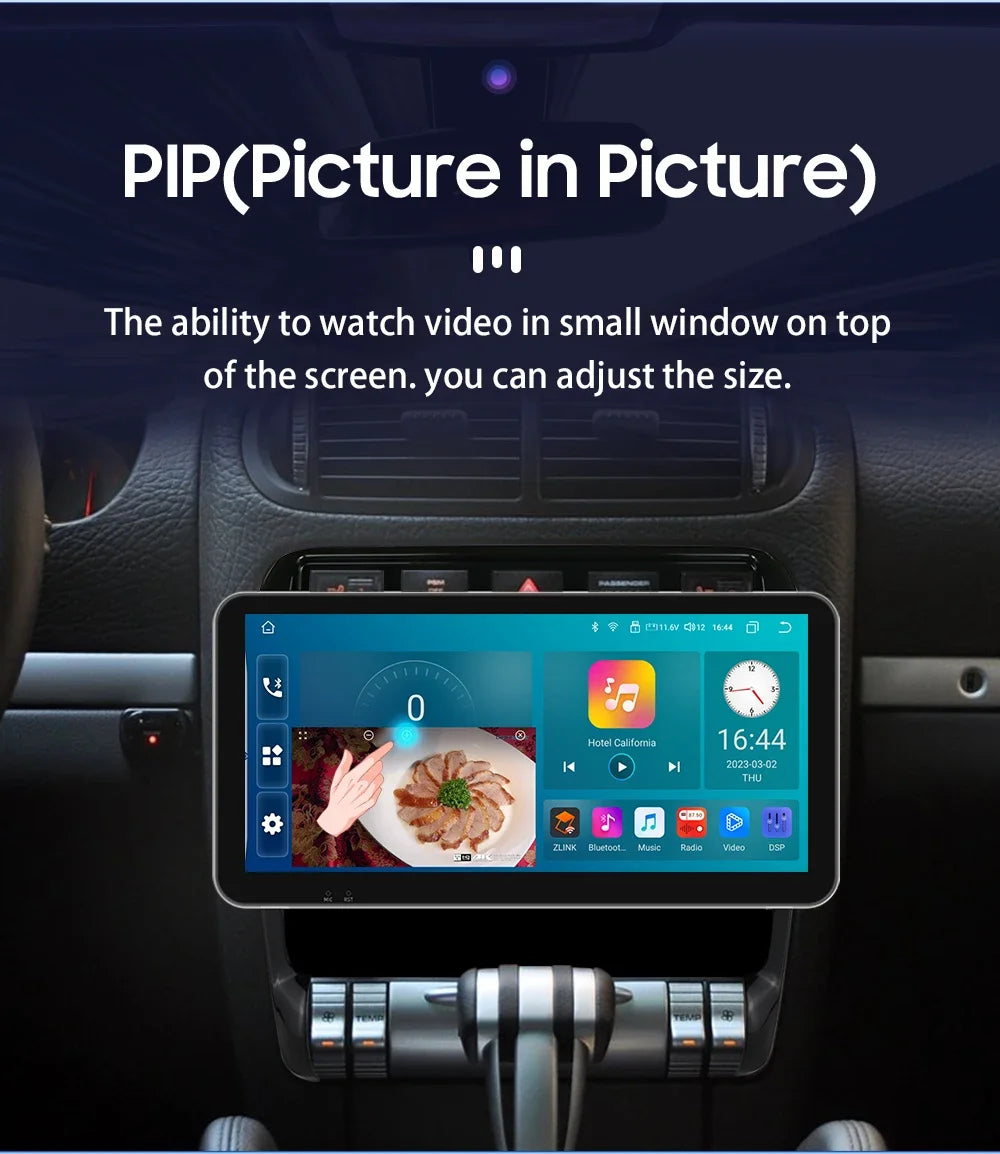 10.33" Wireless Carplay Android 13 Car Multimedia Player for Porsche Cayenne 1 2002-2010 2din Navigation GPS RDS Headunit Stereo