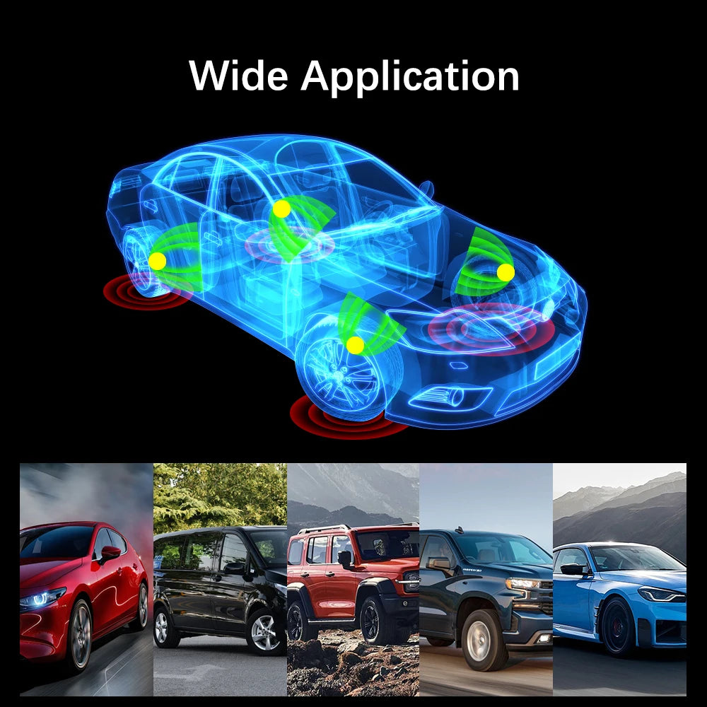 Solar Car RV Truck TPMS Tire Pressure Monitoring System With 4/6 External Sensors Wireless 180° Adjustable Bracket Waterproof