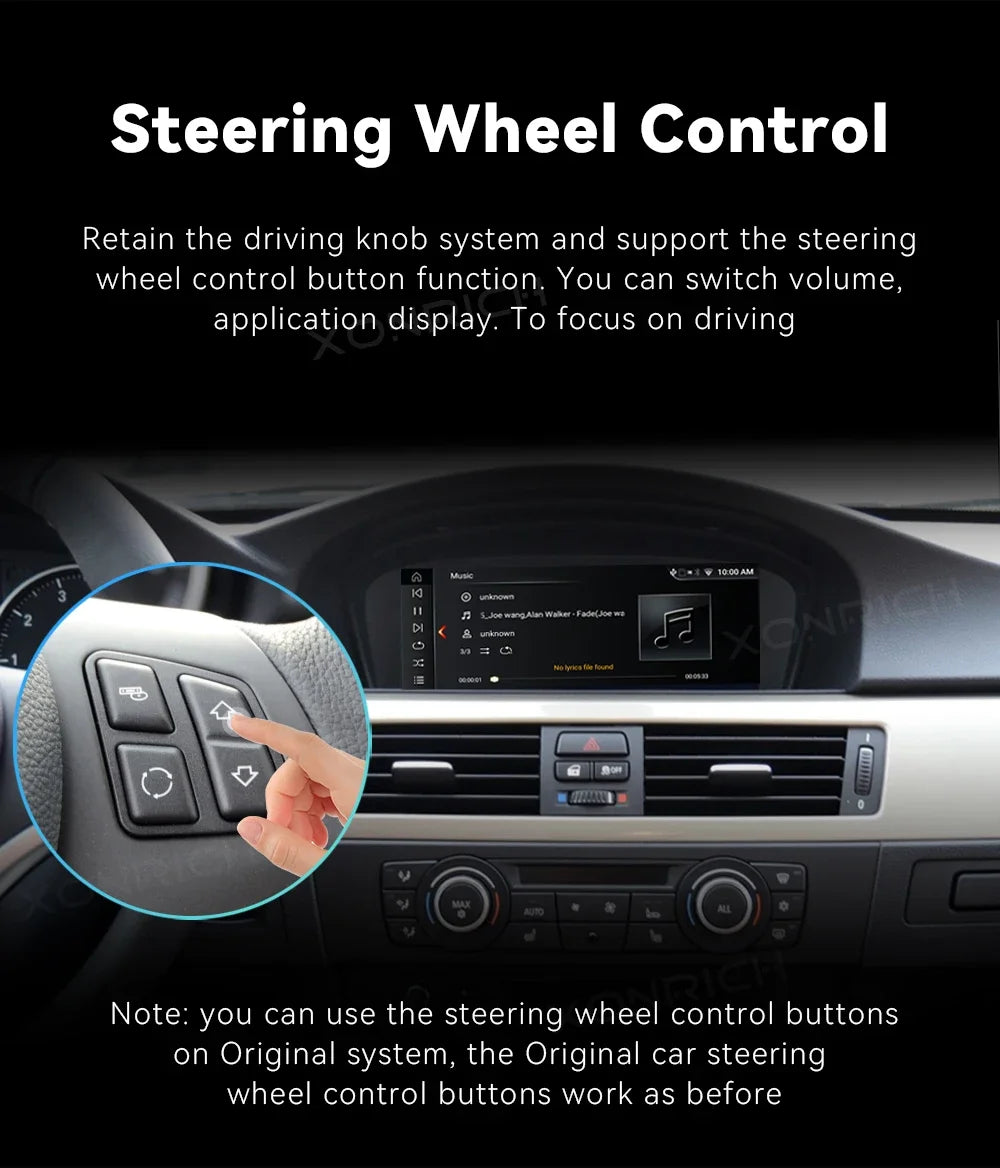XONRICH 6GB 128GB Android 14 Car Radio For BMW 5Series E60 E61 E63 E64 E90 E91 E92 E93 CCC CIC Multimedia CarPlay GPS Navigation
