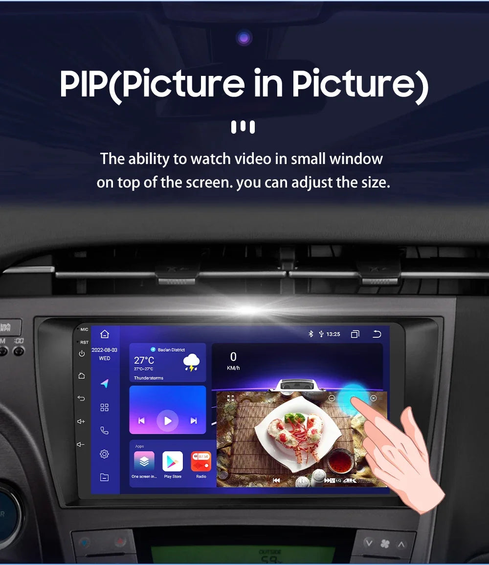 9" 2din Car Stereo Radio Video Multimedia Player for Toyota Prius 3 2009 - 2015 Android 13 Navigation GPS Autoradio 4G Head Unit