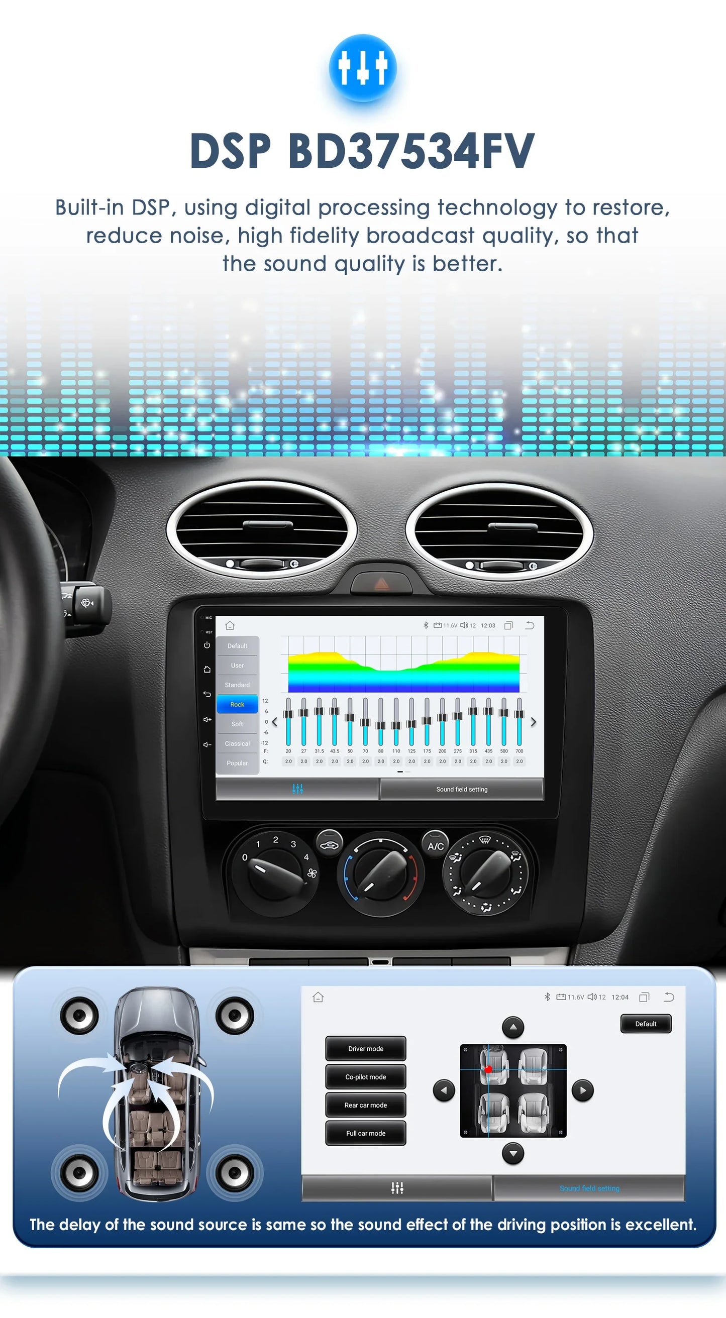 Android 13 Wireless Carplay for Ford Focus Exi MT 2 3 MK2 MK3 2004-2011 9" Car Radio Multimedia Player GPS Navi BT DSP 4G Stereo