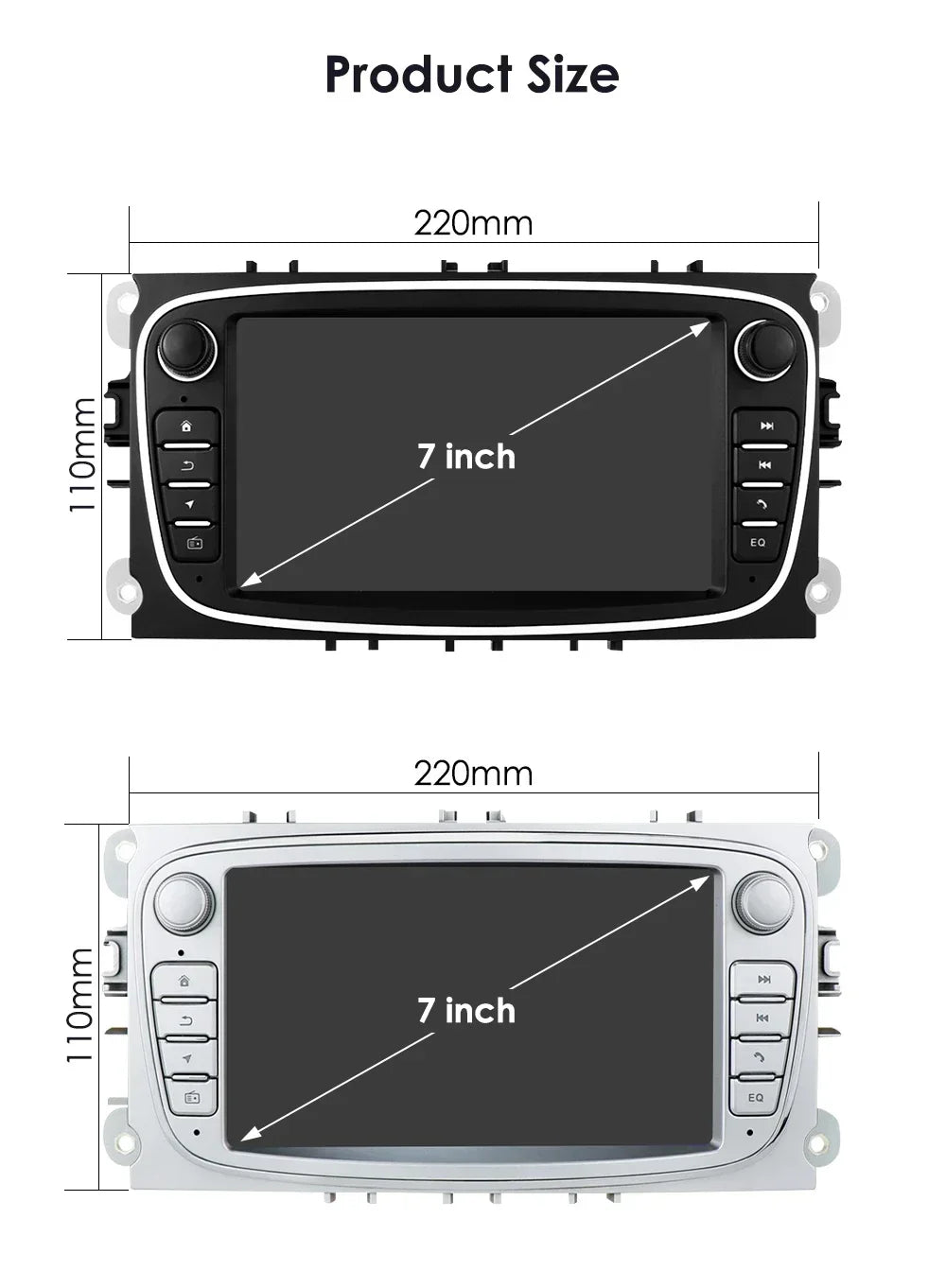 8G 128G 2 Din Carplay Android 13 for Ford Focus Mondeo Kuga C-MAX S-MAX Galaxy Car Radio Multimedia Player Audio Stereo GPS RDS