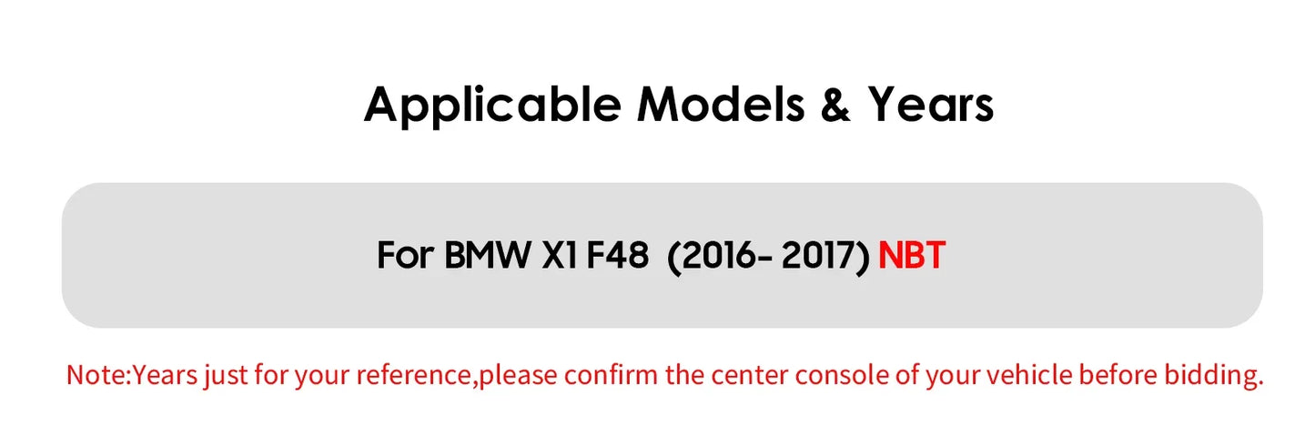 Android 13 Automotive Multimedia 2Din Wireless Carplay Android Auto for BMW X1 F48 (2016-2017)NBT Support AI Pro RDS BT WIFI GPS