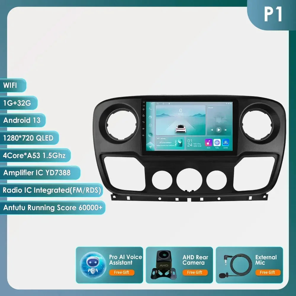 Car Multimedia Player Navigation Radio for Nissan NV400 2010-2019 for Opel Movano 2010-2019 for Renault Master lll 3 2011-2021