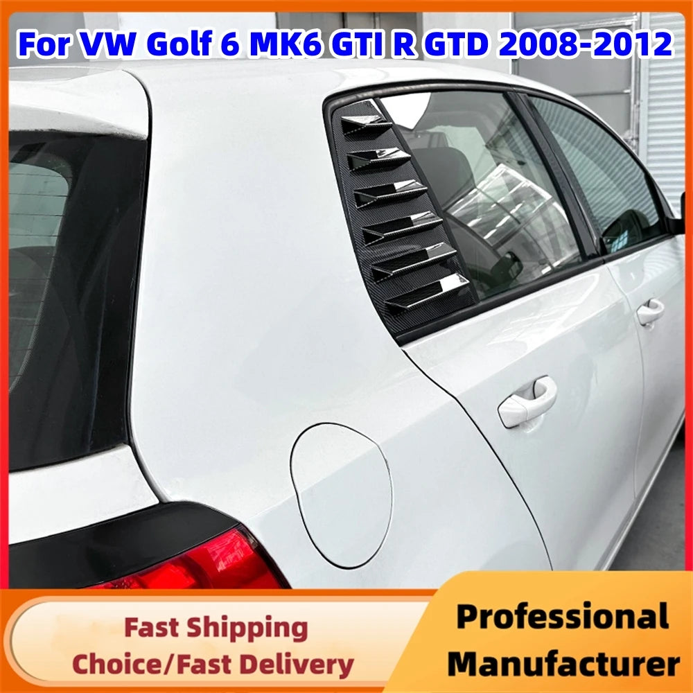 Pair Rear Side Window Trim Spoiler For VW Golf 5 Golf 6 Golf 7 MK5 MK6 MK7 MK7.5 2003-2020 Window Shutter Cover Louver Air Vents