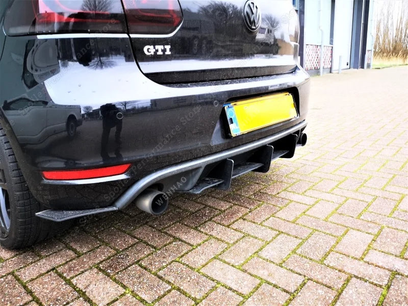 for Volkswagen VW Golf MK VI GTI 6 GTI Golf MK6 GTI Car Rear Bumper Diffuser Flag Spoiler Splitter Accessories Trim 2.0 GTI 5K1