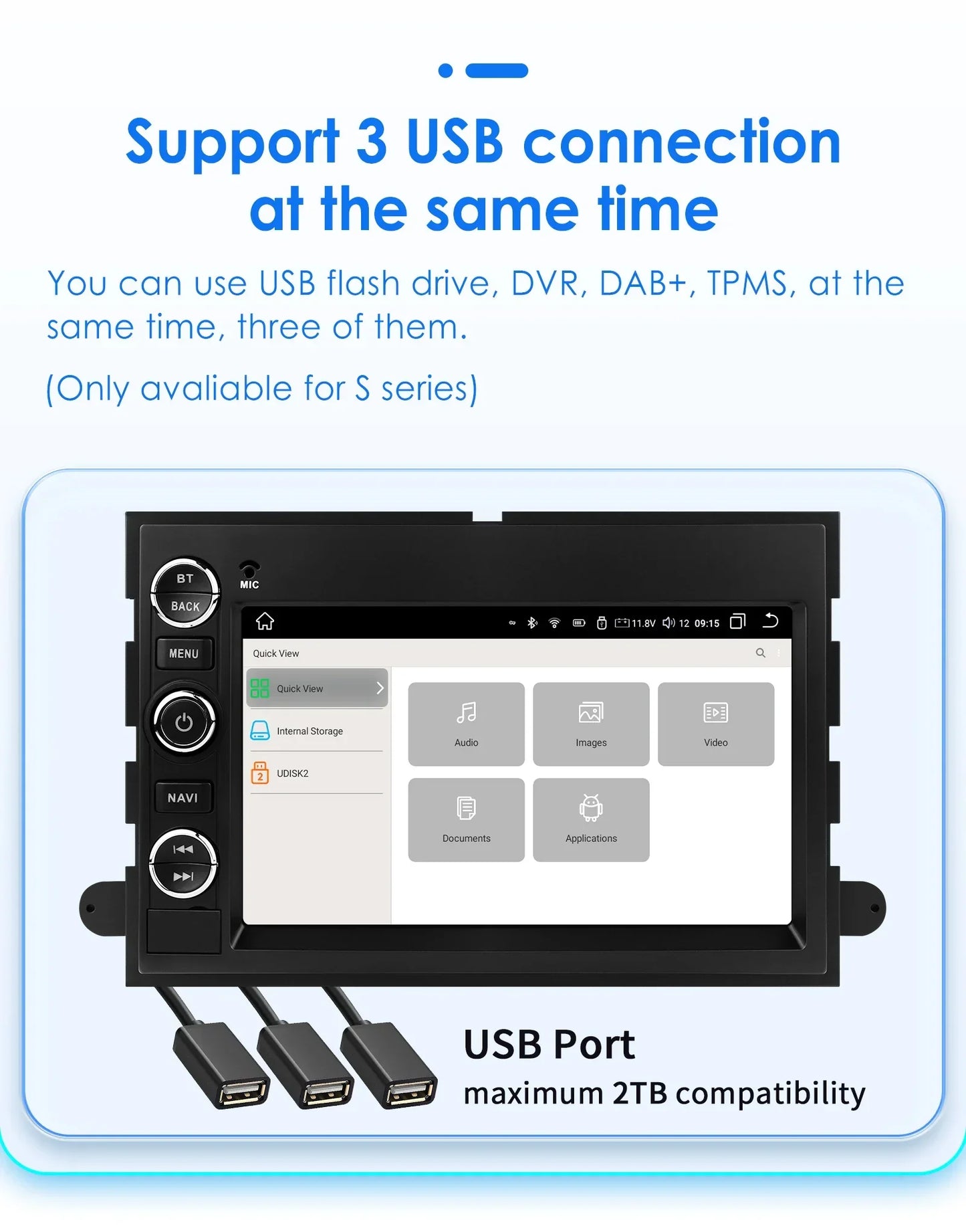 Android 14 7" Smart Car Systems 2 Din Wireless Carplay Android Auto for Universal Stereo Multimedia Player Navigation Head Unit
