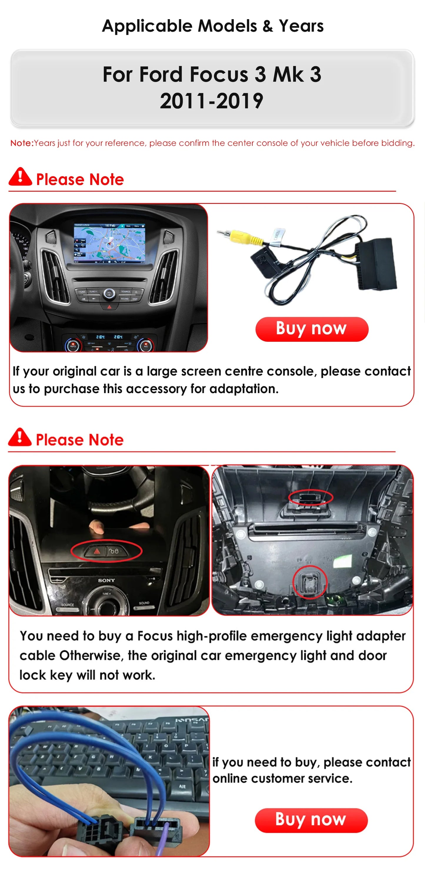 Android 13 Wireless Carplay GPS Stereo for Ford Focus 3 MK 3 2011-2019 2 Din 9.7" Car Radio Multimedia Player 4G Touch Screen BT