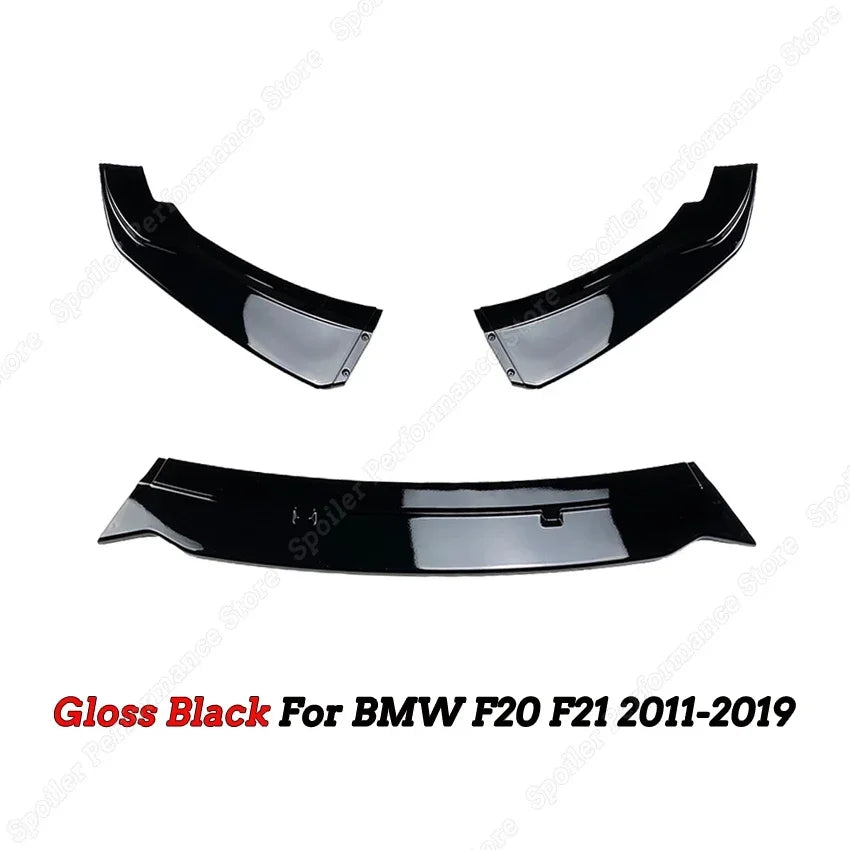 For BMW F20 F21 116i 118i 120i Car Front Bumper Lip Body Kit Spoiler Splitter PP Bumper Canard Lip Splitter 1 Series 2011-2019